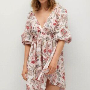 Chufy x mango floral mini dress, size XS